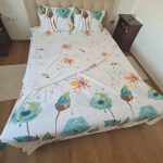 Lenjerie de pat pentru 2 persoane, 4 piese, Pastel ARIALE, King Size, bumbac ranforce, Multicolor