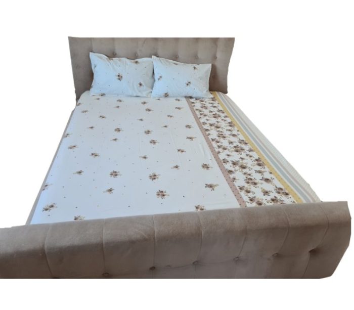 Lenjerie bumbac Ranforce 2 persoane, Trandafiri, 3 piese - imagine 4