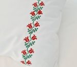 Lenjerie de pat brodata traditional pentru 2 persoane, 4 piese, bumbac ranforce - imagine 5