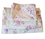 Lenjerie de pat pentru 2 persoane, bumbac ranforce, Alb cu flori - imagine 5