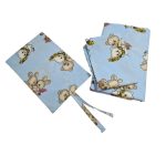 Lenjerie pentru patut bebelusi din bumbac ranforce, trei piese, Ariale, Iepurasi - imagine 5