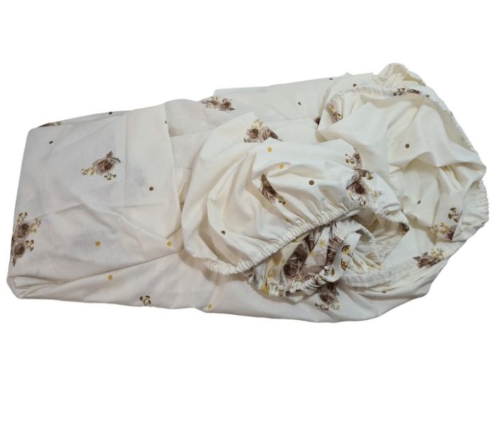 Lenjerie bumbac Ranforce 2 persoane, Trandafiri, 3 piese - imagine 3