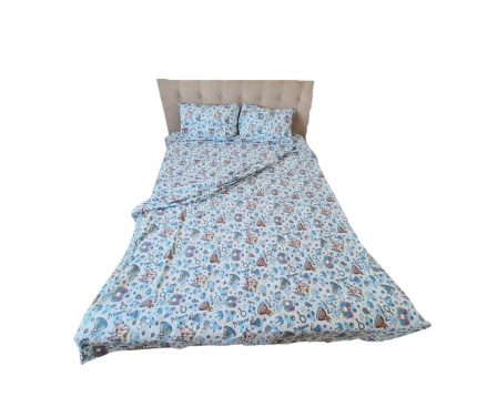 Lenjerie de pat pentru 2 persoane, bumbac ranforce, 4 piese, Printese