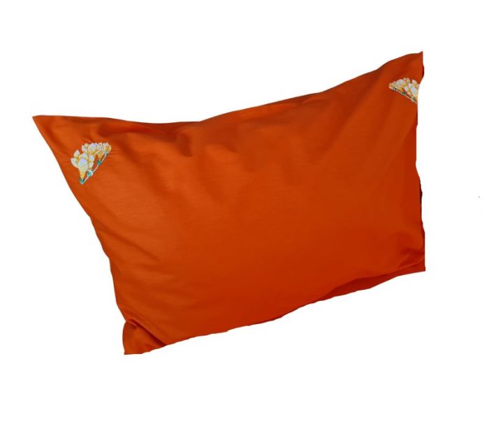 Lenjerie Brodata pentru 2 persoane, 4 piese, bumbac ranforce, Flori - imagine 4
