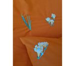 Lenjerie Brodata pentru 2 persoane, 4 piese, bumbac ranforce, Flori - imagine 6