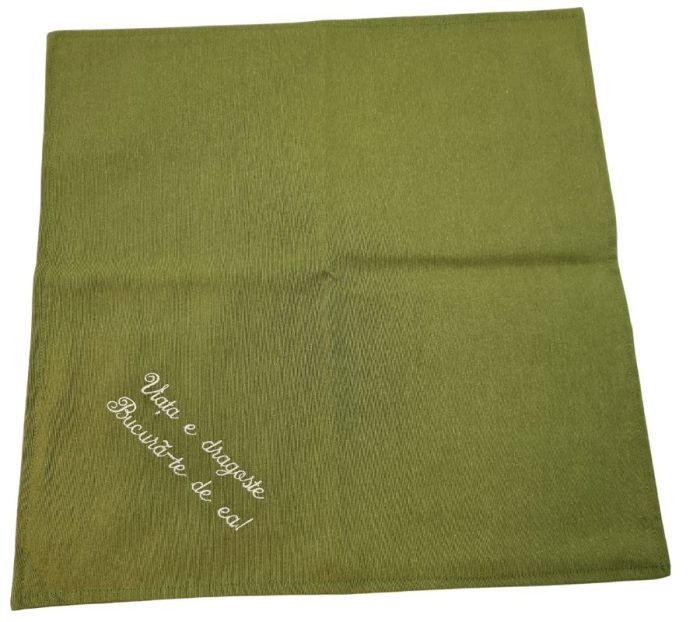 Set 4 servetele brodate 35*35cm, bumbac - imagine 4