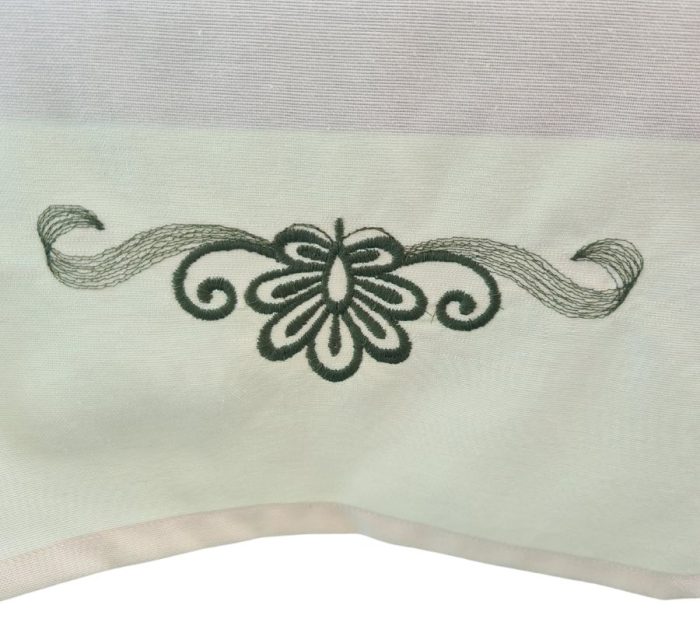 Set fata de masa brodata, 4 servetele brodate si traversa, bumbac, 110 X 150 cm - imagine 6