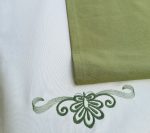 Set fata de masa brodata, 4 servetele brodate si traversa, bumbac, 110 X 150 cm - imagine 5