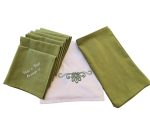Set fata de masa brodata, 6 servetele brodate si traversa, bumbac, 160 X 180 cm