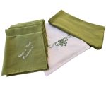 Set fata de masa brodata, 4 servetele brodate si traversa, bumbac, 110 X 150 cm - imagine 3