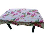 Fata de masa model floral, bumbac, roz