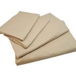 Lenjerie de pat pentru 2 persoane, 4 piese, bumbac ranforce, Bej