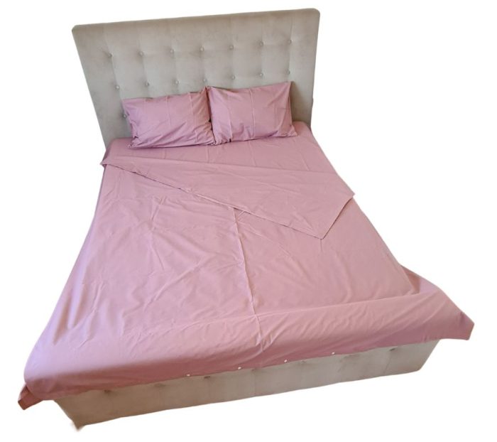 Lenjerie de pat pentru 2 persoane, 4 piese, bumbac ranforce, Lila - imagine 4