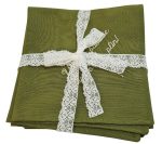 Set 4 servetele brodate 35*35cm, bumbac