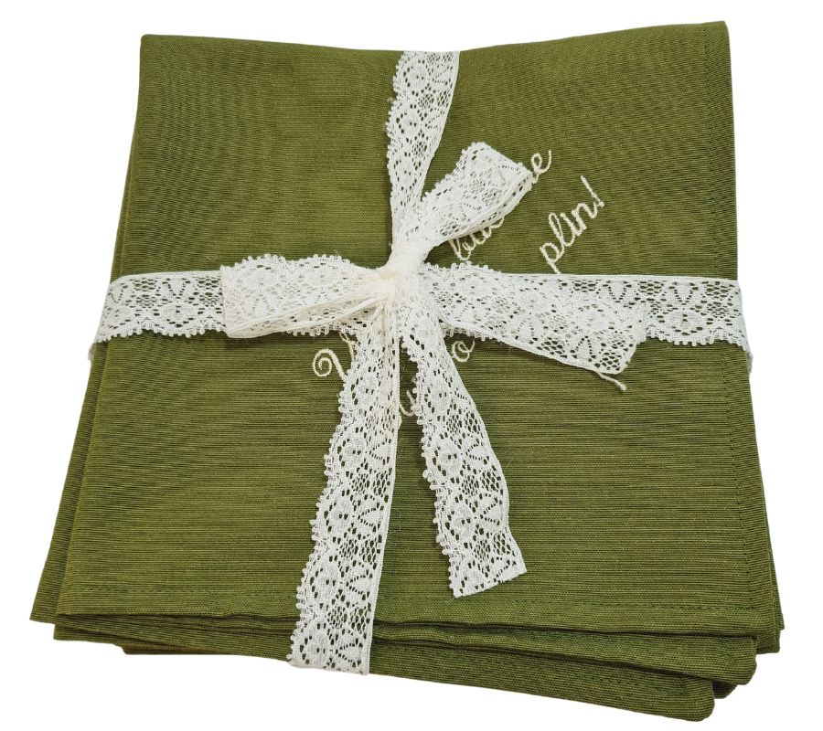 20220623_110924 Set 4 servetele brodate 35*35cm, bumbac - imagine 1