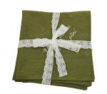 Set fata de masa cu flori, 6 servetele brodate, bumbac, 160x180 cm - imagine 13