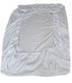 Cearceaf de pat cu elastic ARIALE, damasc satinat, 180 x 200 x 25, Alb - imagine 2