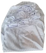 Cearceaf de pat cu elastic ARIALE, damasc satinat, 180 x 200 x 25, Alb - imagine 4