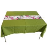 Fata de masa si traversa Green by ARIALE, 140x100 cm, textil, Multicolor - imagine 3