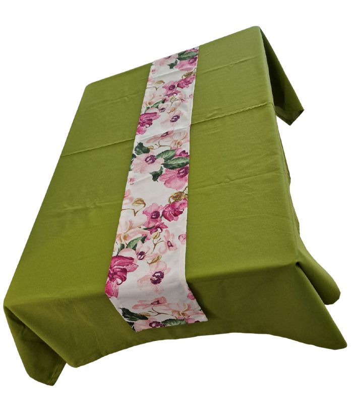 20220922_131153 Fata de masa si traversa Green by ARIALE, 140x100 cm, textil, Multicolor - imagine 1