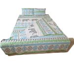 Lenjerie de pat dublu, 200x220 cm, pentru 2 persoane, 4 piese, Arabesque by ARIALE, bumbac ranforce, Multicolor