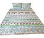Lenjerie de pat dublu, 200x220 cm, pentru 2 persoane, 4 piese, Arabesque by ARIALE, bumbac ranforce, Multicolor - imagine 3