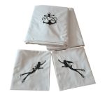 Lenjerie de pat brodata Sea Lovers by Ariale, pentru 2 persoane, bumbac ranforce, 200 x220 cm