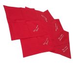 Set 6 servetele brodate Passion 35*35cm, bumbac, rosu - imagine 4