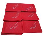 Set Passion, fata de masa cu flori, 6 servetele brodate, bumbac, 160x180 cm - imagine 2