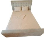 Lenjerie de pat brodata Family by Ariale, pentru 2 persoane, bumbac ranforce, 200 x220 cm, Bej - imagine 3