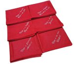 Set Passion, fata de masa cu flori, 6 servetele brodate, bumbac, 160x180 cm - imagine 7