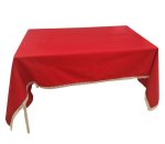 Set Passion, fata de masa cu flori, 6 servetele brodate, bumbac, 160x180 cm - imagine 3