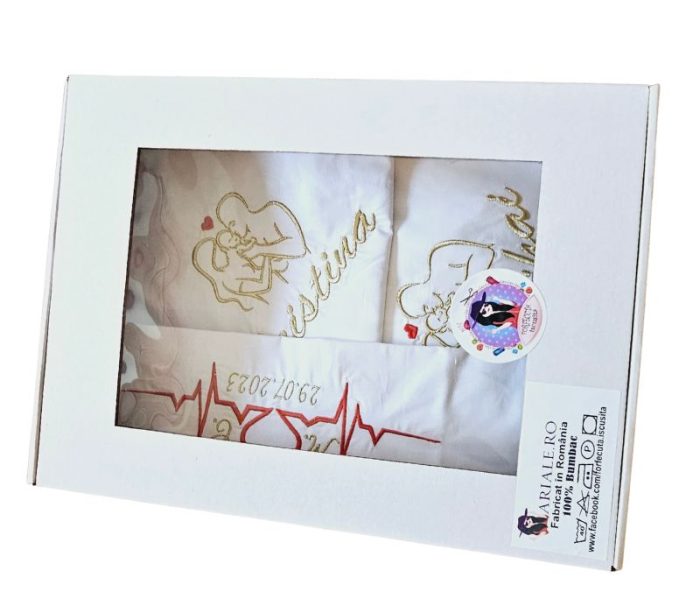 Lenjerie Brodata Personalizata Family - imagine 4