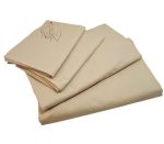 Lenjerie de pat brodata Family by Ariale, pentru 2 persoane, bumbac ranforce, 200 x220 cm, Bej