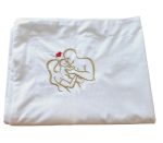 Lenjerie de pat brodata Family by Ariale, pentru 2 persoane, bumbac ranforce, 200 x220 cm, Alb - imagine 15