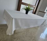 Fata de masa cu dantela, Crystal By Ariale, textil, alb - imagine 8