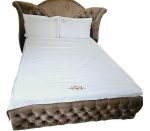 Lenjerie de pat brodata Family by Ariale, pentru 2 persoane, bumbac ranforce, 200 x220 cm, Alb - imagine 2