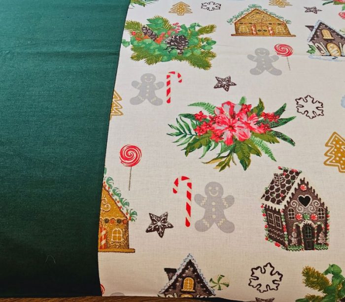 Set 2 fete de perna Craciun, Ginger Green ARIALE, 50x70cm, bumbac ranforce, Multicolor - imagine 6