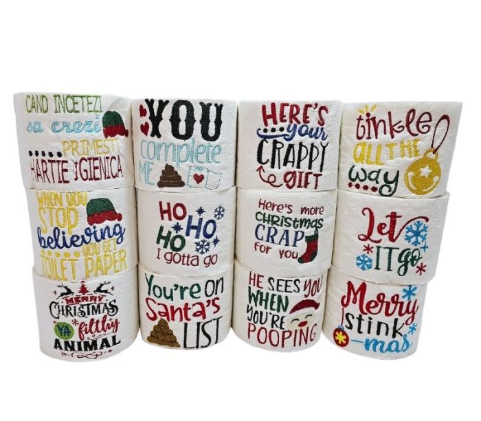 Mistery Box Hartie Igienica Brodata Craciun Ariale , multicolor, celuloza - imagine 3