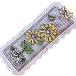 Semn de carte brodat Galbenele By ARIALE