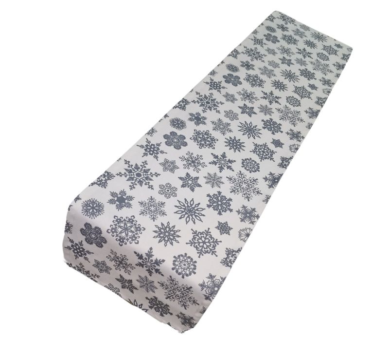 1 Traversa masa, Grey Joy Ariale, 140 x 30 cm, textil, Multicolor - imagine 1
