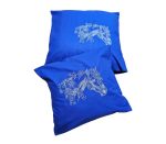 Fata de perna brodata Cal ARIALE, 40x40cm, bumbac ranforce, Multicolor - imagine 5