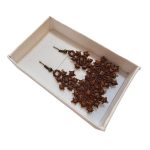 Cercei Brodati Ariale Zambetul Zapezii , fulgi de nea, maro - imagine 6