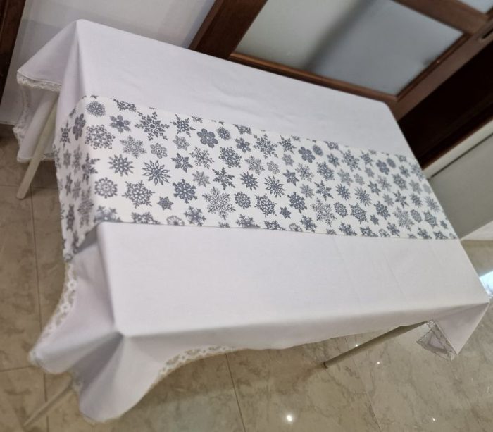 Traversa masa, Grey Joy Ariale, 140 x 30 cm, textil, Multicolor - imagine 5