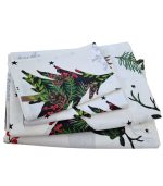 Lenjerie de pat pentru 2 persoane, 4 piese, Craciun Design by ARIALE, bumbac ranforce, Multicolor
