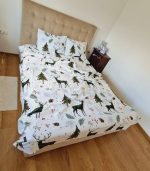 Lenjerie de pat pentru 2 persoane, 4 piese, Craciun Design by ARIALE, bumbac ranforce, Multicolor - imagine 4