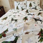 Lenjerie de pat pentru o persoana, 3 piese, Craciun Design by ARIALE, bumbac ranforce, Multicolor - imagine 5