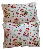 Lenjerie de pat pentru 2 persoane, 4 piese, Mos Craciun Design cu Rosu by ARIALE, bumbac ranforce, Multicolor - imagine 7