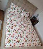 Lenjerie de pat pentru 2 persoane, 4 piese, Mos Craciun Design by ARIALE, bumbac ranforce, Multicolor - imagine 8