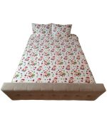 Lenjerie de pat pentru 2 persoane, 4 piese, Mos Craciun Design by ARIALE, bumbac ranforce, Multicolor - imagine 10